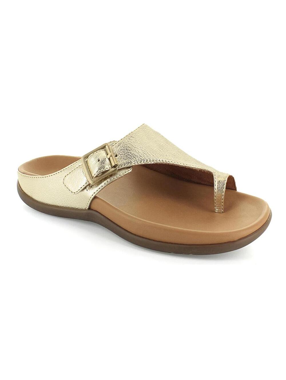 Strive Java II Size 9 Gold Metallic Buckle Sandals for Women